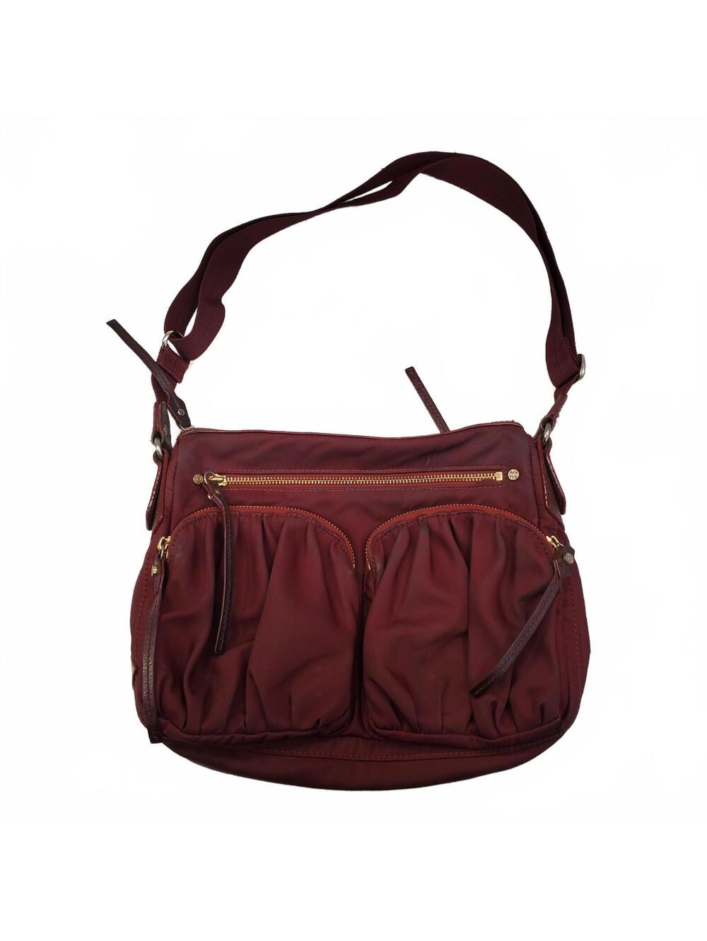 MZ Wallace Burgundy Crossbody Shoulder Bag Medium Nylon